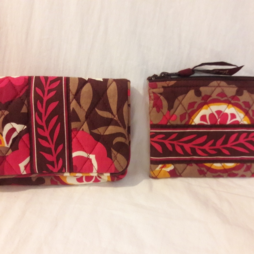 Vera Bradley "Carnaby" Wallet & Pouch Set